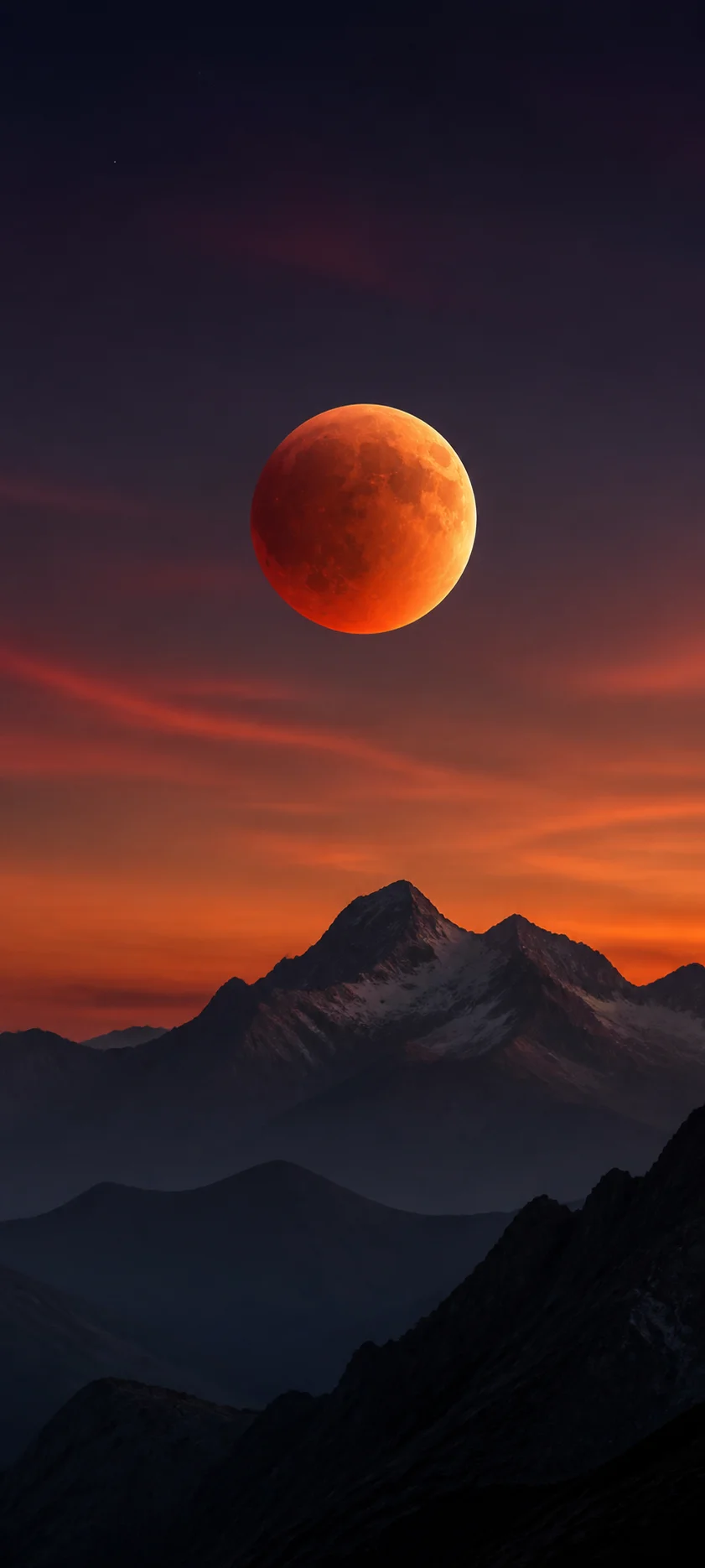 Cinematic Dawn Red Moon