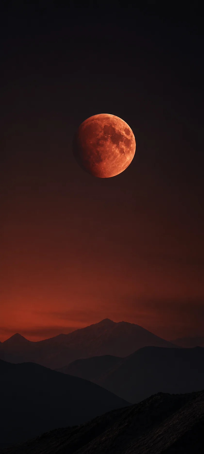 Minimal Luxe Red Moon