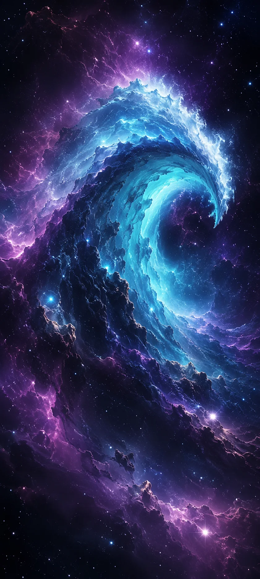 Cosmic Tsunami Wave Nebula