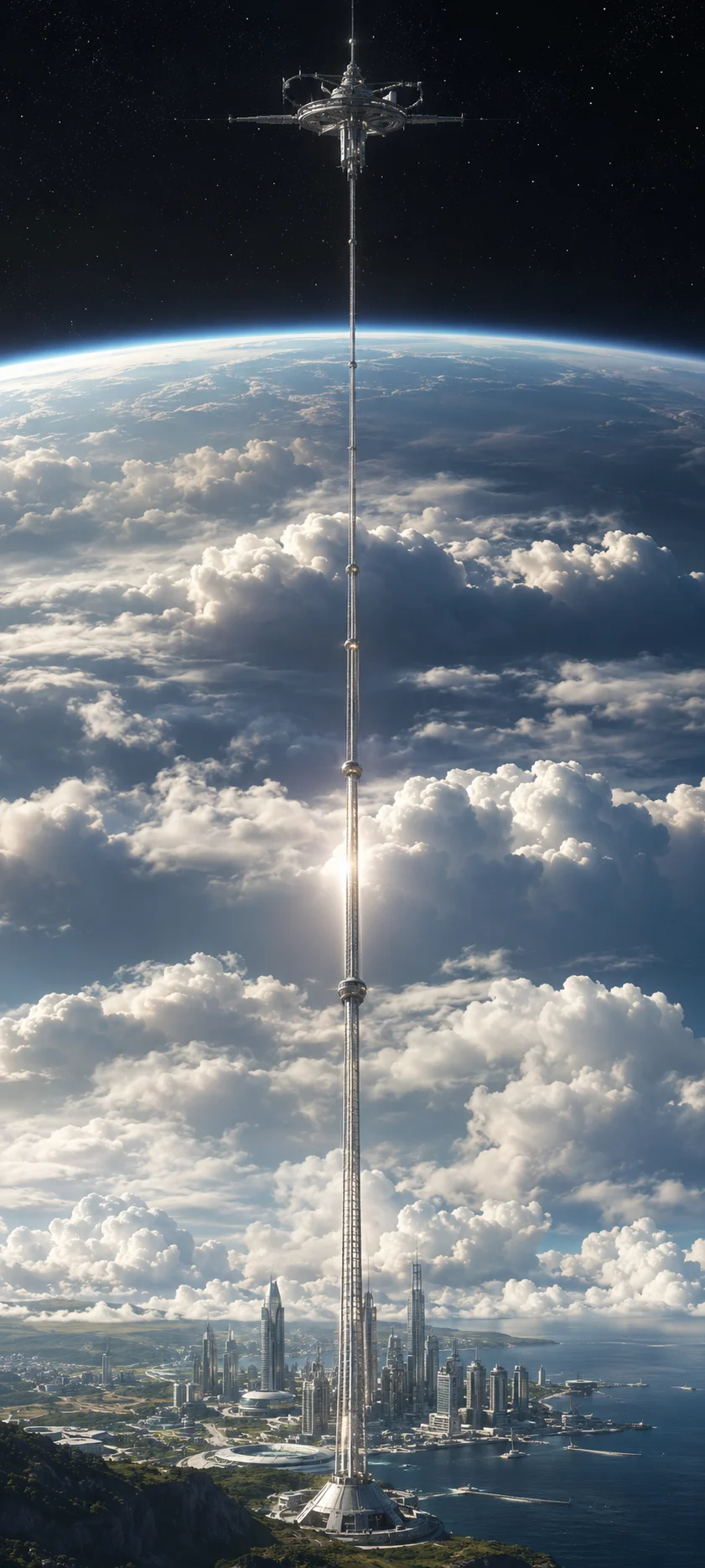 Earth Space Elevator to Orbit