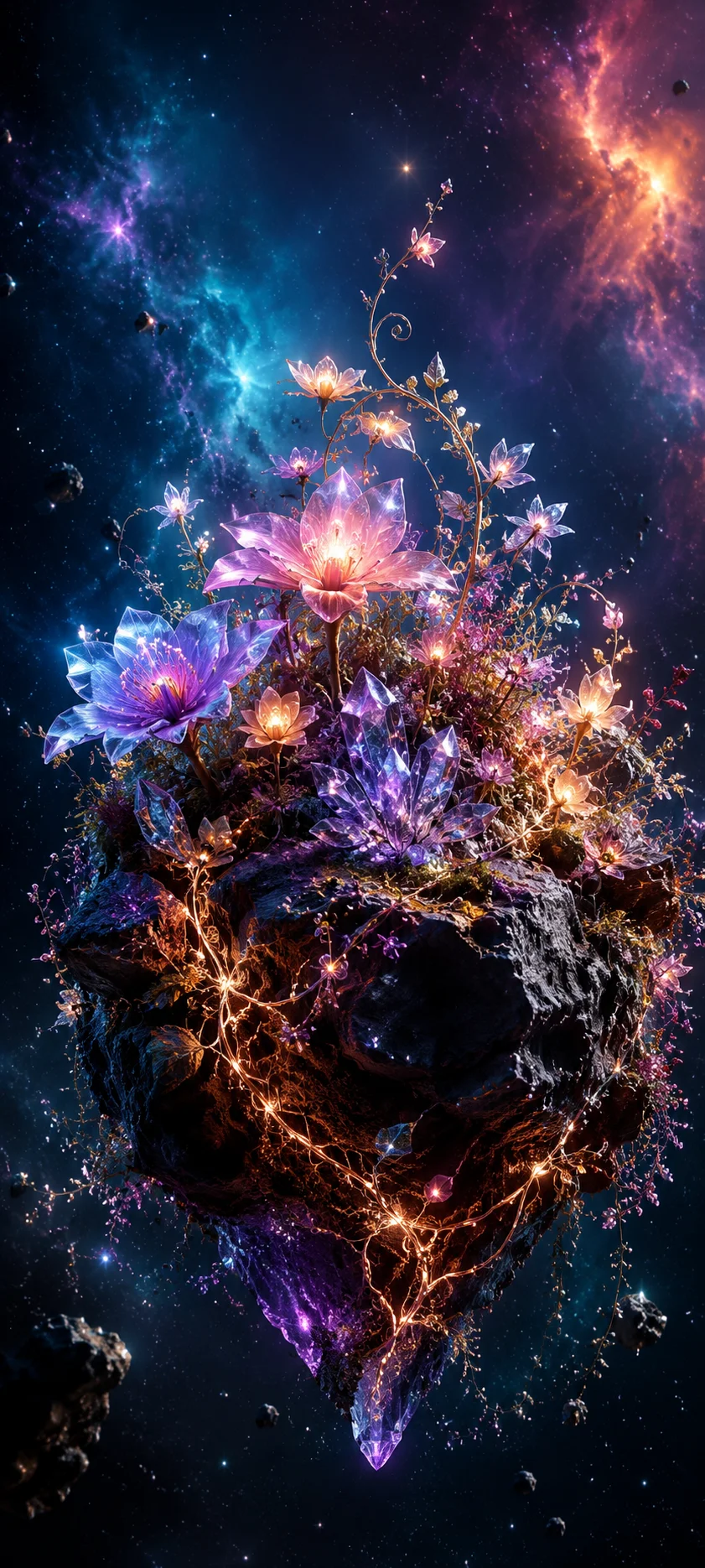 Floating Asteroid Garden