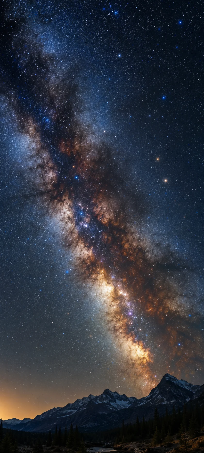 Milky Way over Mountains
