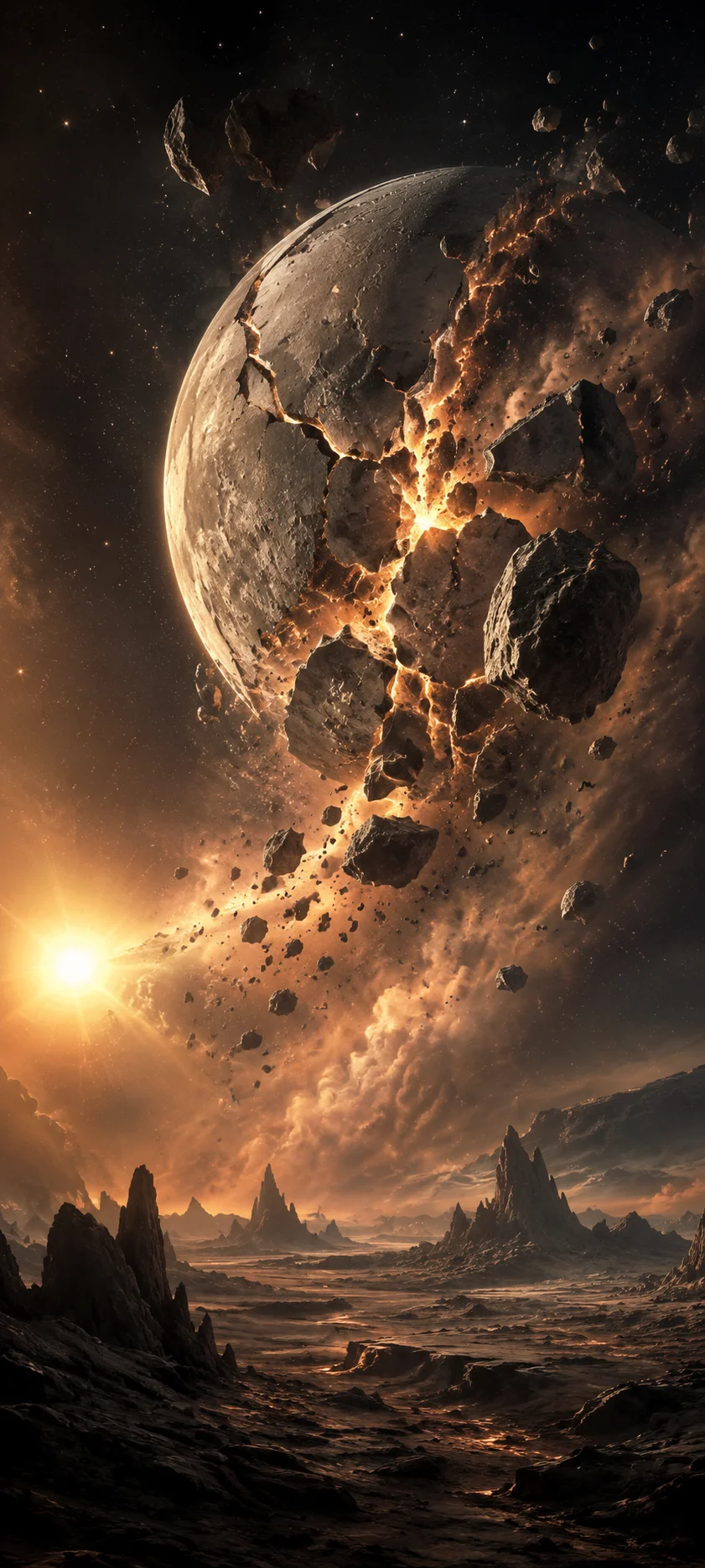 Planetary Collision Asteroid Debris