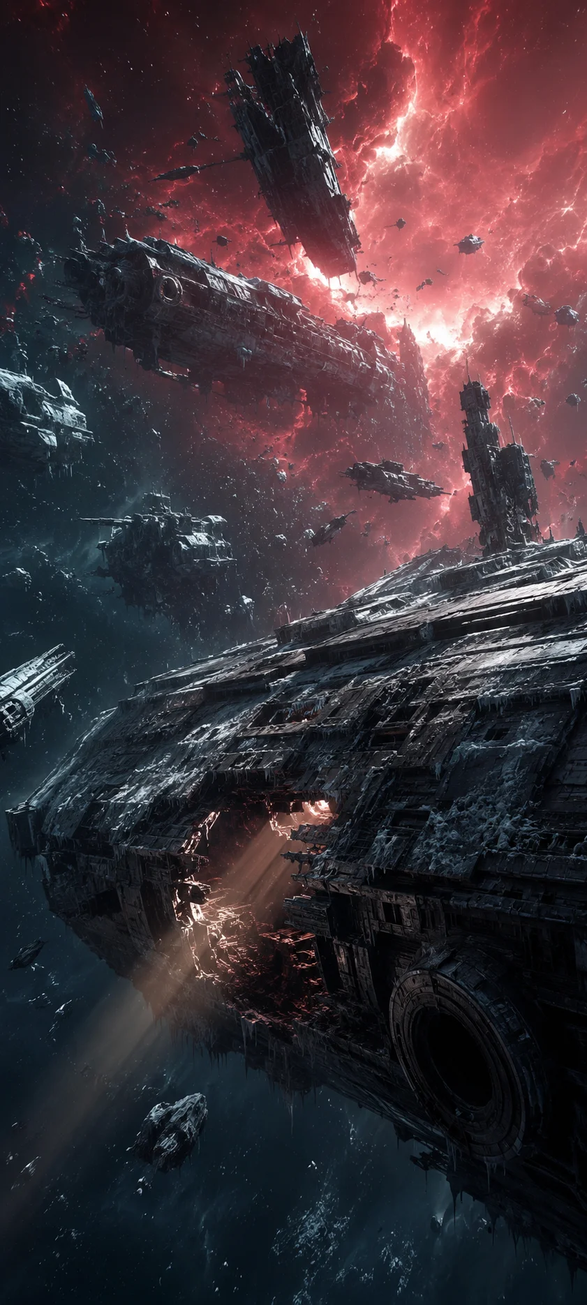 Space Battleship Wreckage Graveyard