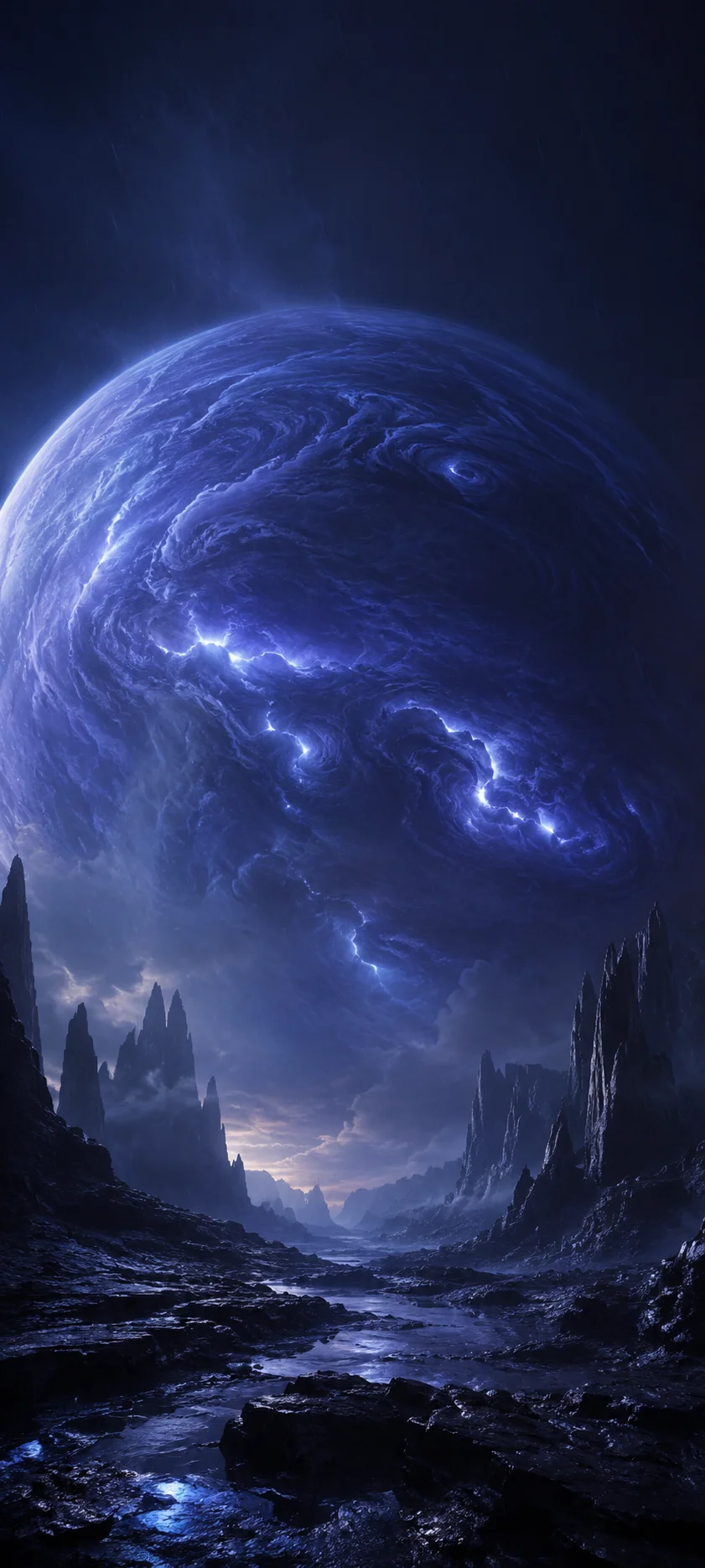 Stormy Neptune Gas Giant