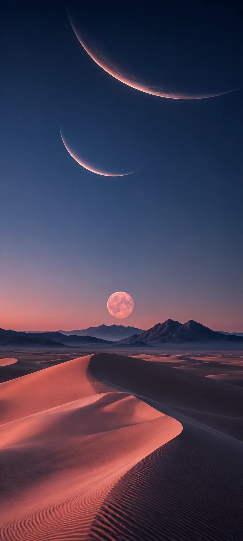 Triple Moon Desert Horizon