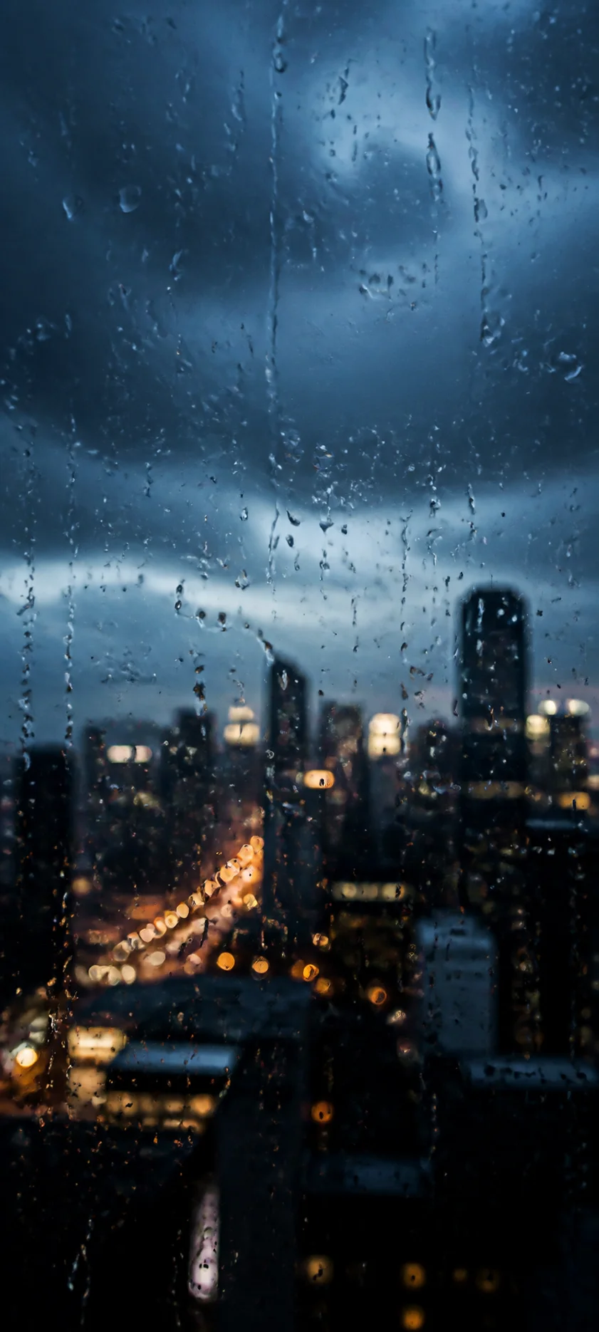 Blue Hour Rainy Window