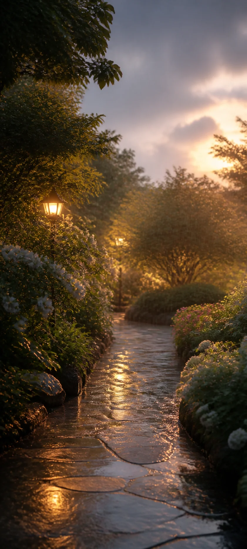 Blue Hour Sunshower Garden
