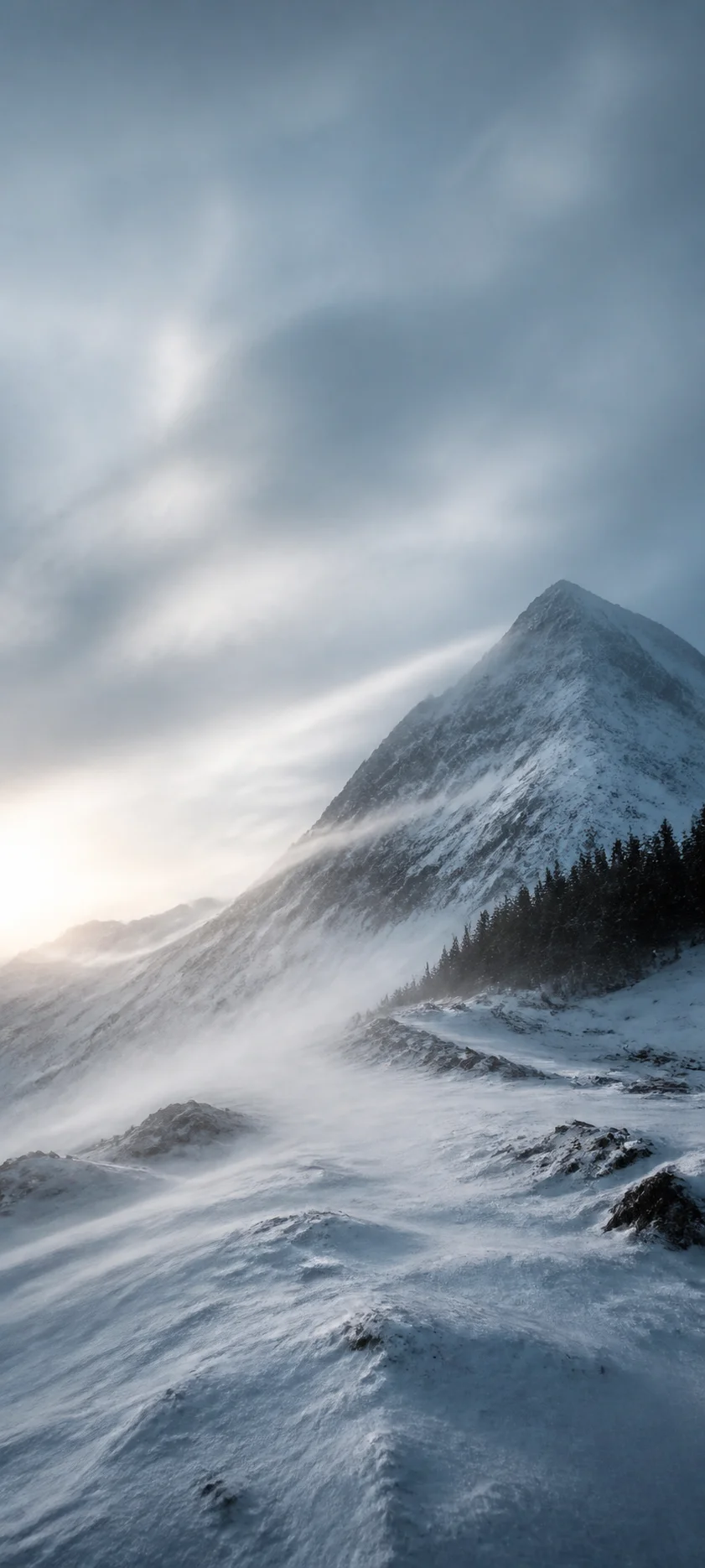 Cinematic Dawn Alpine Blizzard