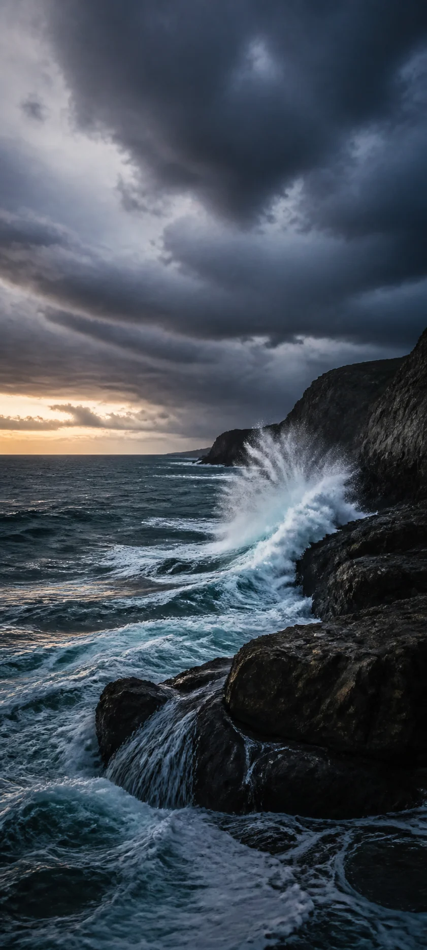Cinematic Dawn Coastal Hurricane