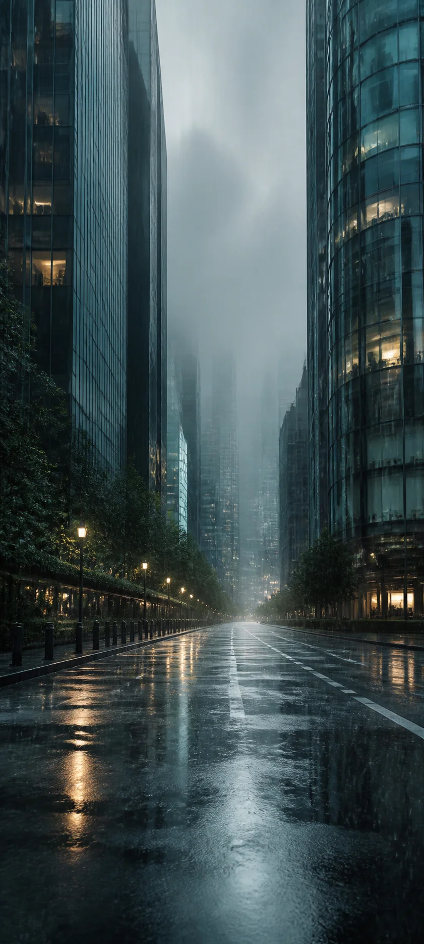 Cinematic Dawn Monsoon City