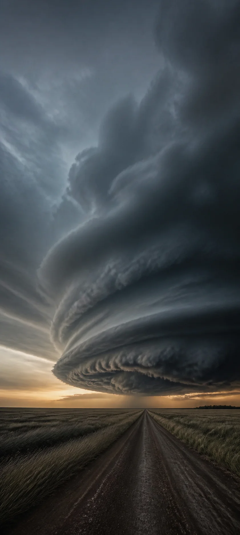 Cinematic Dawn Prairie Supercell