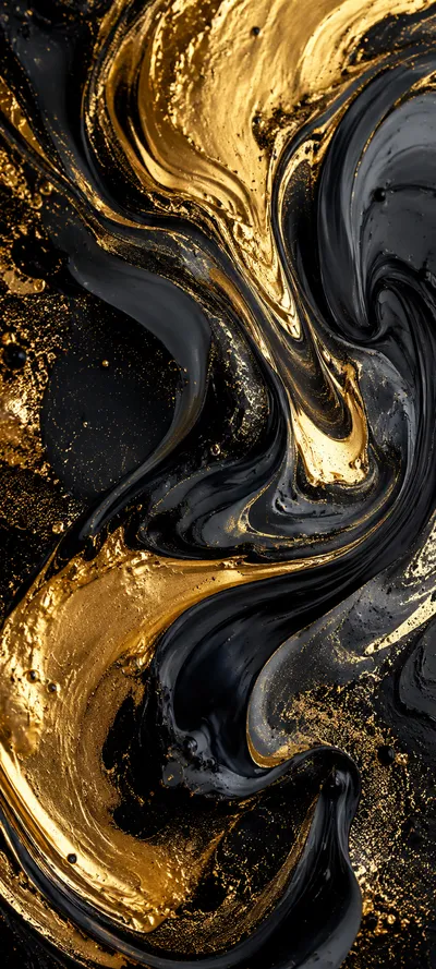 Onyx Gold Marble Swirl