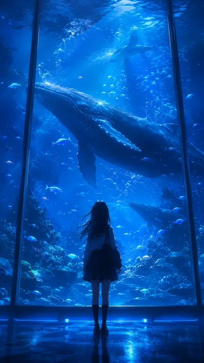 Aquarium Whale Blue Wonder