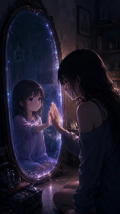 Mirror Reflection Lost Childhood
