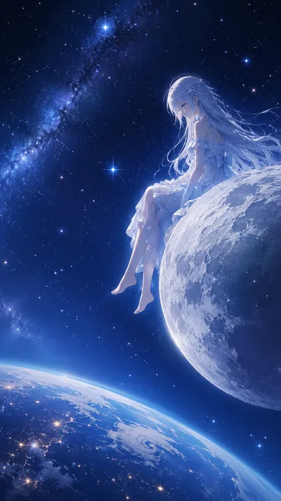 Moon Spirit Above Earth
