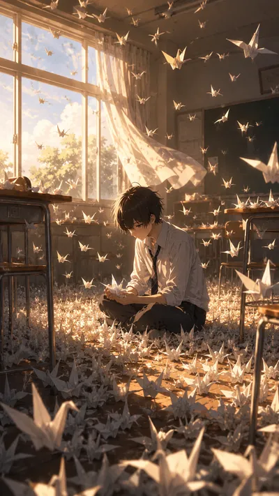 Paper Cranes Classroom Light