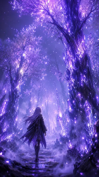 Violet Crystal Forest Wanderer