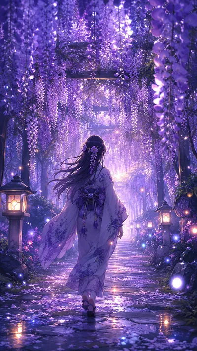Wisteria Tunnel Yukata Walk