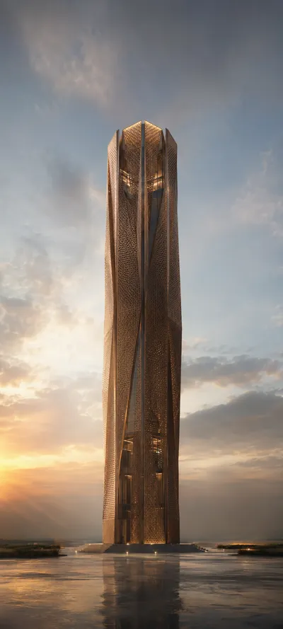 Dawn Gallery Bronze Tower