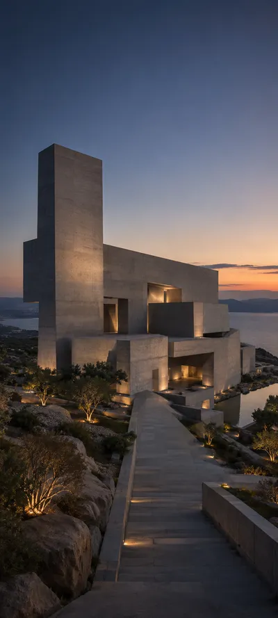 Dusk Brutalist Museum