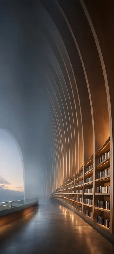 Fog Twilight Curved Library