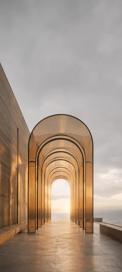Golden Overcast Amber Arches