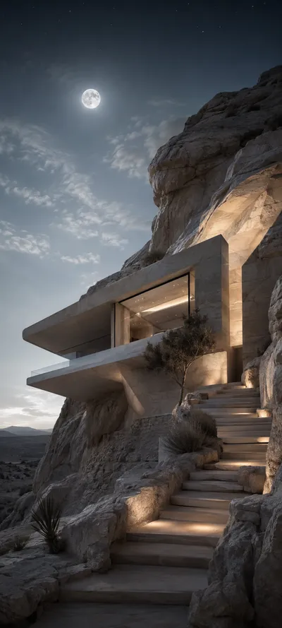 Moonlit Gallery Desert House