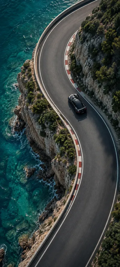Coastal Cliff Road Aerial