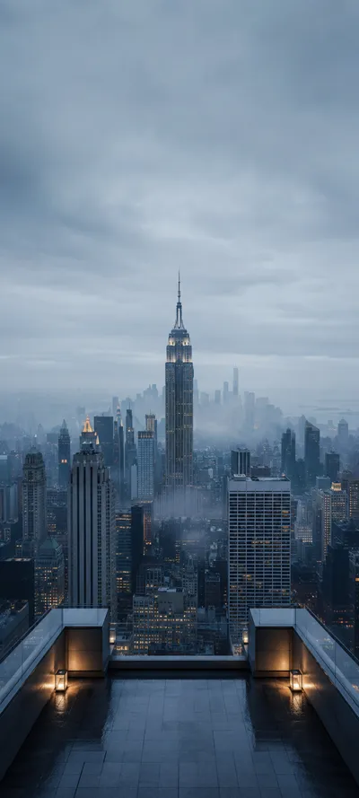 New York Empire State Fog