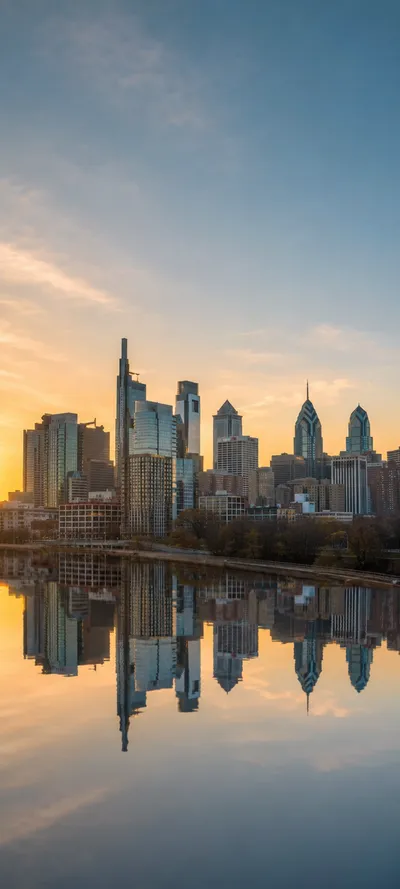 Philadelphia Schuylkill Sunrise Skyline