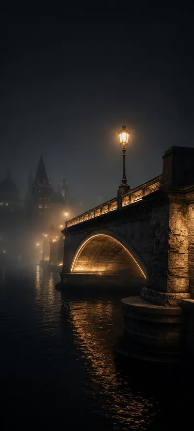 Prague Charles Bridge Fog