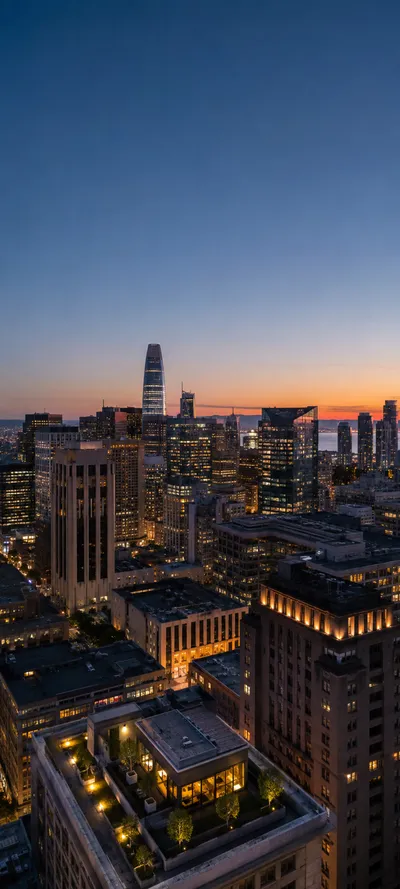 San Francisco Salesforce Tower Dusk