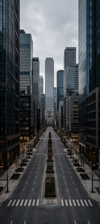 Symmetrical Overcast Downtown