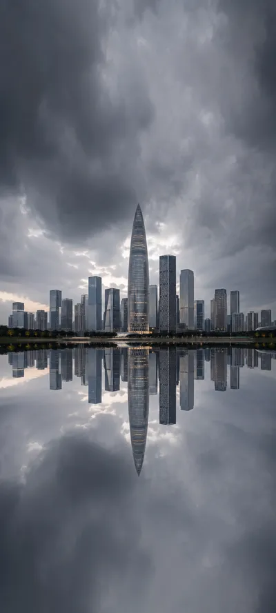 Symmetrical Storm Skyline