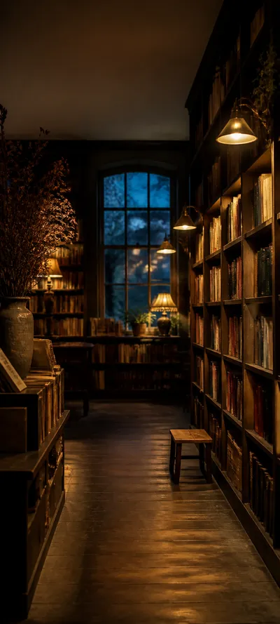 Blue Hour Bookshop Evening