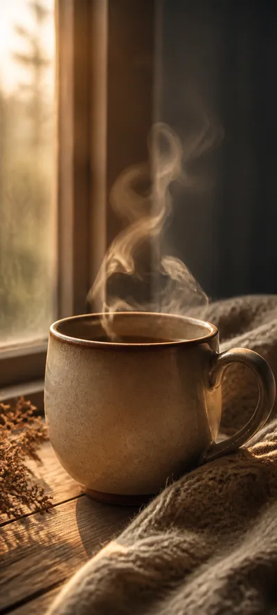 Cinematic Dawn Coffee Steam