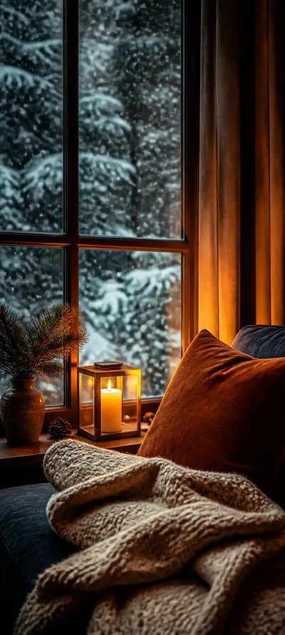 Editorial Detail Window Snowfall