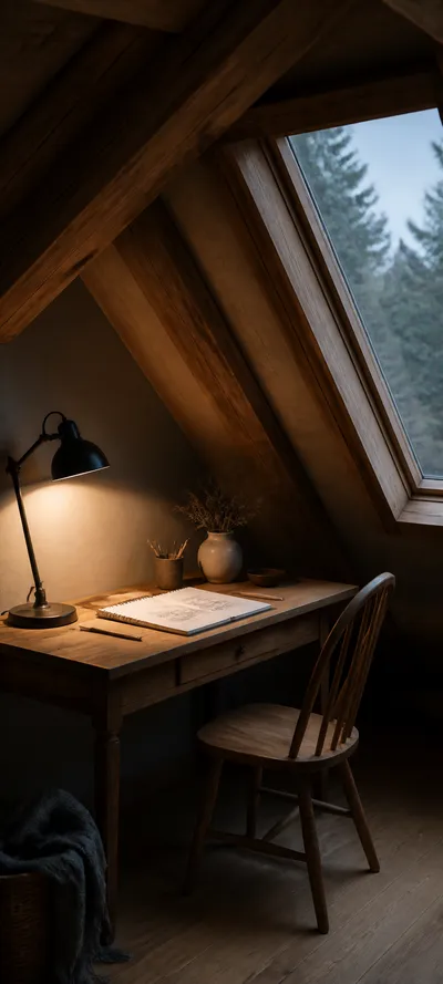 Minimal Luxe Attic Studio