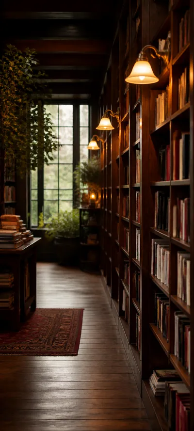 Minimal Luxe Bookshop Evening
