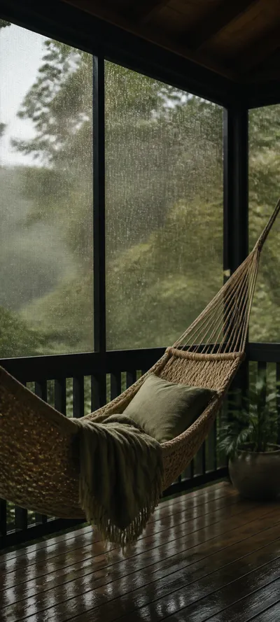 Minimal Luxe Hammock Porch