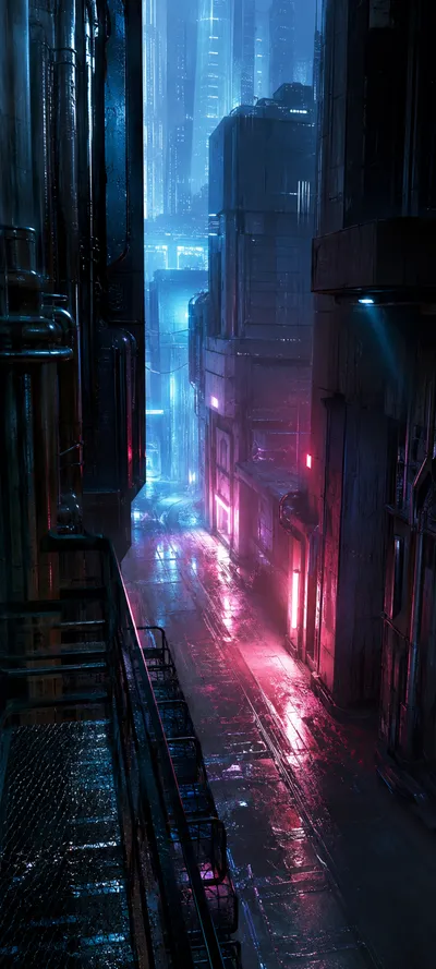 Cinematic Stillness Rain Alley