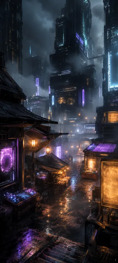 Foglit Cyberpunk Market