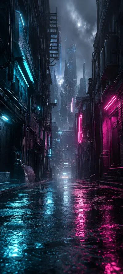 Low Angle Rain Alley