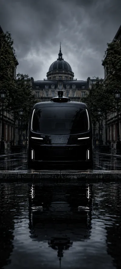 Near Black Symmetrical Taxi