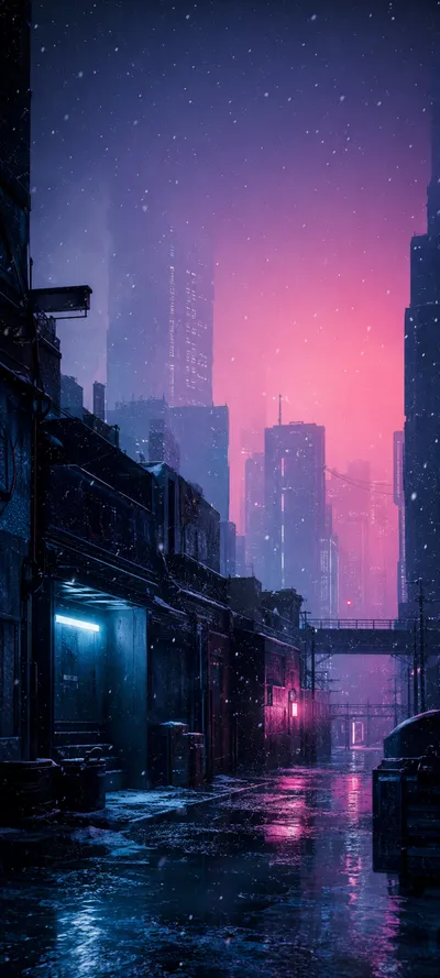 Snowfall Neon Alley
