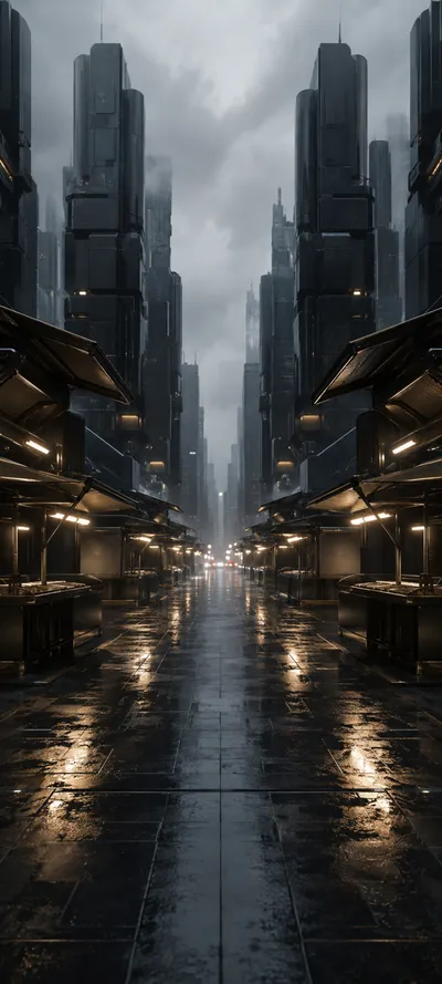 Symmetrical Market Towers