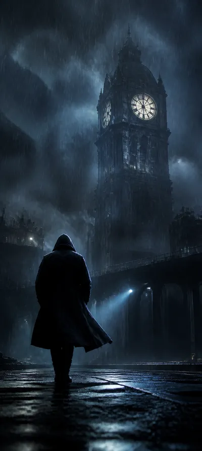 Epic Cinematic Rain Silhouette