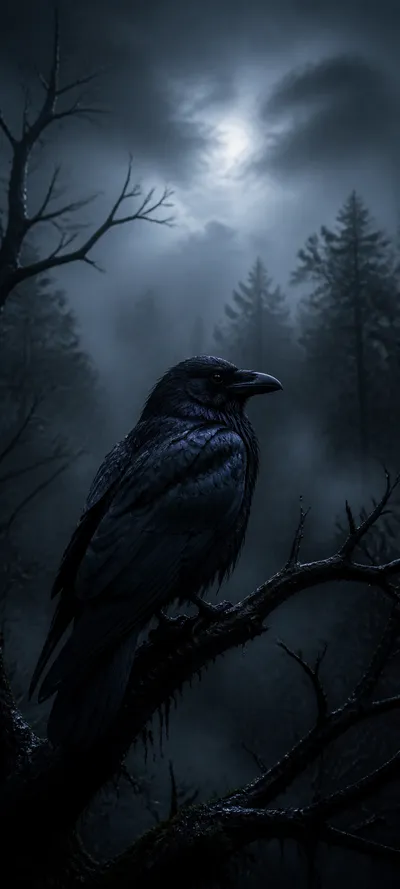 Epic Cinematic Raven In Fog