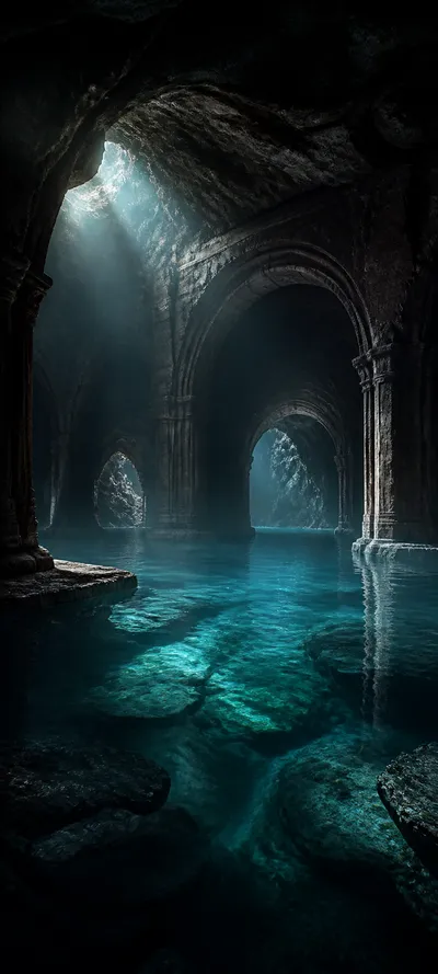 Epic Cinematic Subterranean Lake